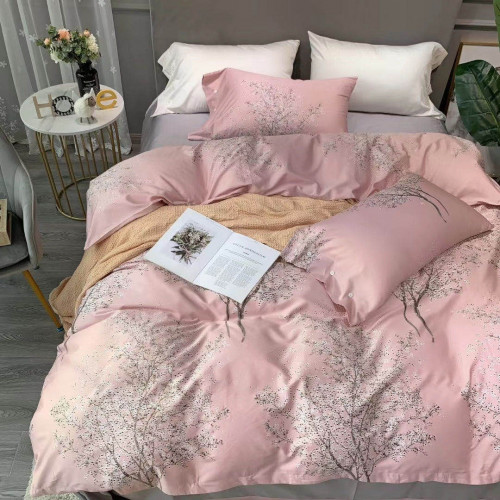 Комплект постільної білизни Єгипетська бавовна сакура пудрово-сірий